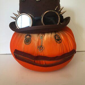Orange Steampunk Velvet Pumpkin 🎃